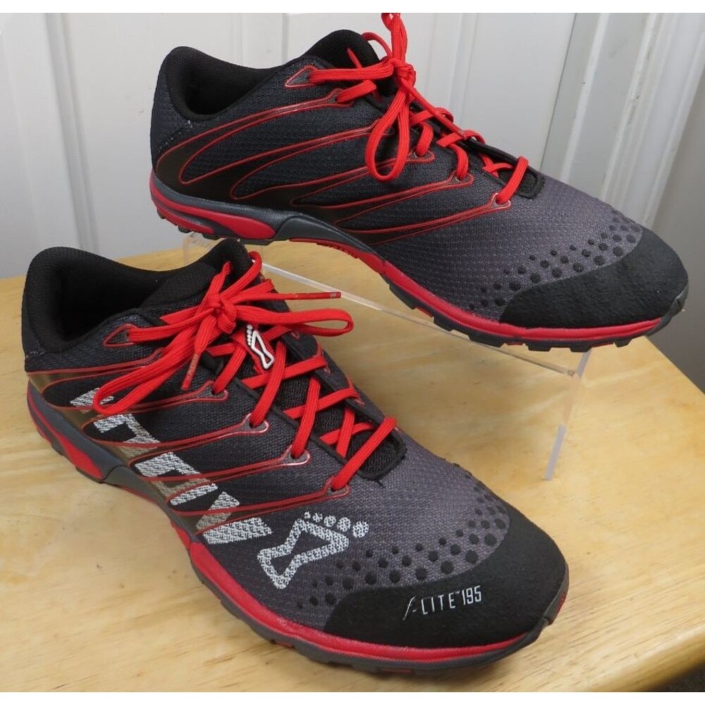 Inov-8 F-Lite 195 Cross-Training Shoes Athletic Sneakers Men's Sz 9.5 Black/Red
